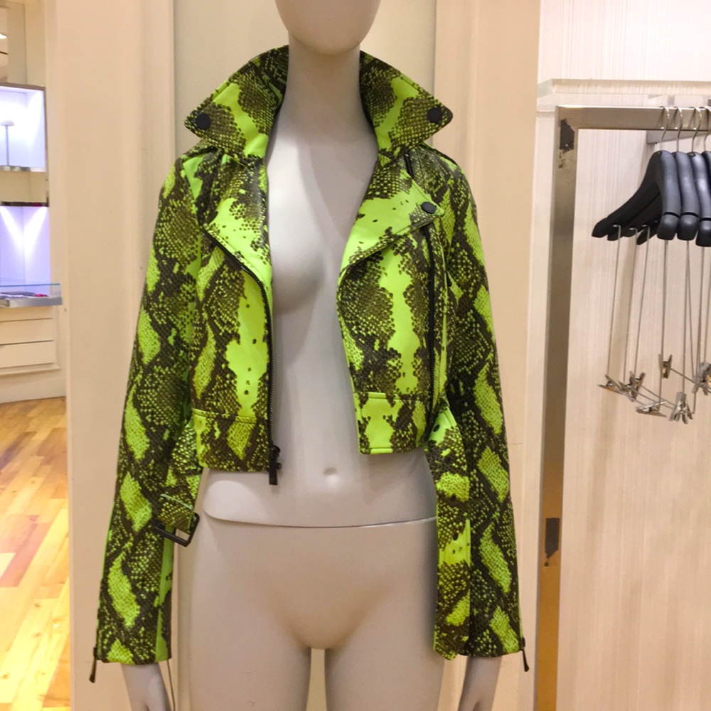 Neon green jacket